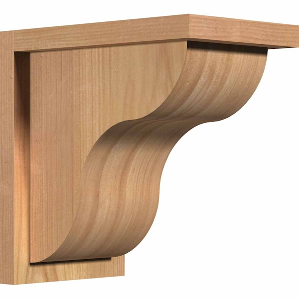 Ekena Millwork Carmel Smooth Corbel w/Backplate, Western Red Cedar, 7 1/2"W x 12"D x 12"H COR08X12X12CAR01SWR - main